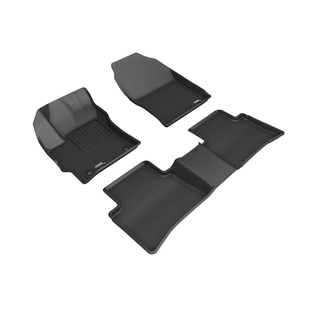 3D Maxpider G03101509 Kagu 2 Row Floor Mat Set for 2018 Kia Niro LX Sport Utility 4-Door, Black A3D-G03101509